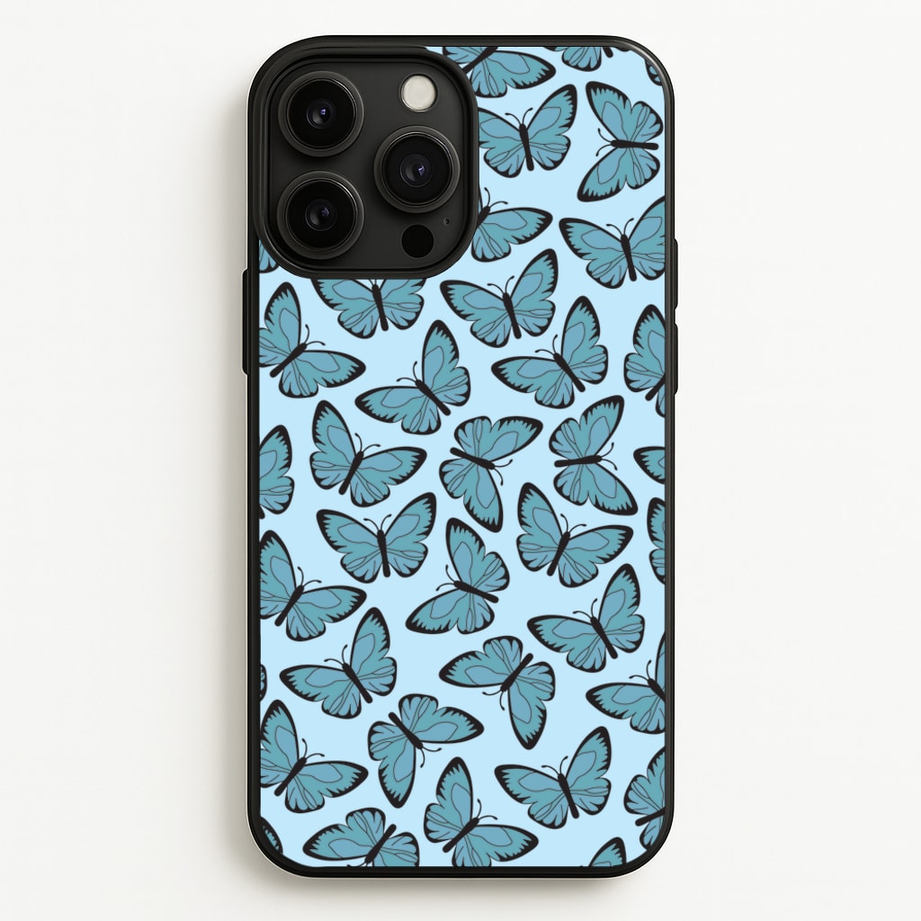 Blue Butterfly - Butterfly Patterns  - Butterfly Patterns Phone Case for iPhone 13 Pro Max