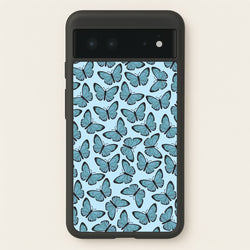 Blue Butterfly - Butterfly Patterns  - Butterfly Patterns Phone Case for Google Pixel 6
