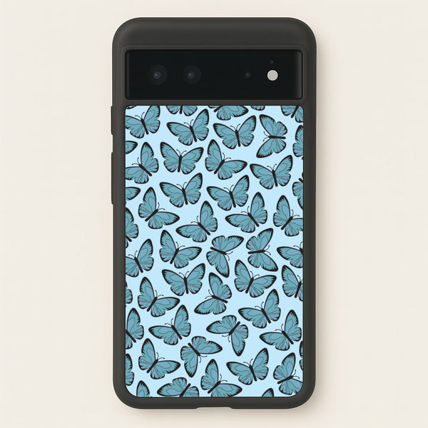 Blue Butterfly - Butterfly Patterns  - Butterfly Patterns Phone Case for Google Pixel 6
