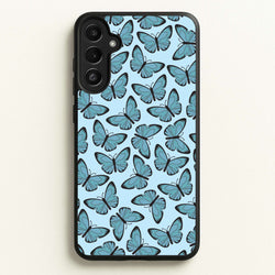 Blue Butterfly - Butterfly Patterns  - Butterfly Patterns Phone Case for Galaxy A36