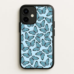 Blue Butterfly - Butterfly Patterns  - Butterfly Patterns Phone Case for iPhone 12 / 12 Pro