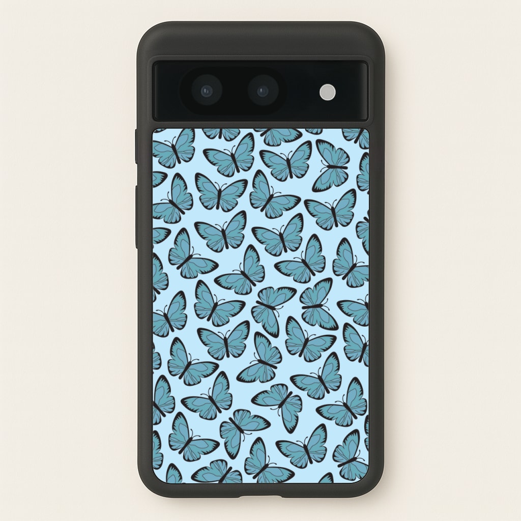 Blue Butterfly - Butterfly Patterns  - Butterfly Patterns Phone Case for Google Pixel 8a