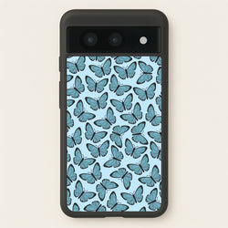 Blue Butterfly - Butterfly Patterns  - Butterfly Patterns Phone Case for Google Pixel 8a