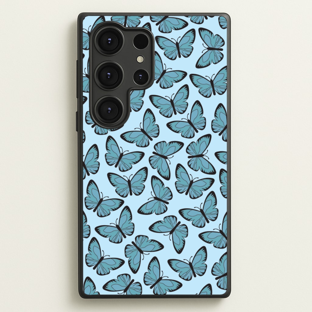 Blue Butterfly - Butterfly Patterns  - Butterfly Patterns Phone Case for Galaxy S25 Ultra
