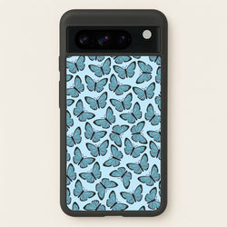 Blue Butterfly - Butterfly Patterns  - Butterfly Patterns Phone Case for Google Pixel 8 Pro