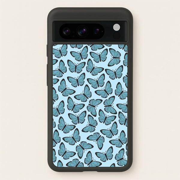 Blue Butterfly - Butterfly Patterns  - Butterfly Patterns Phone Case for Google Pixel 8 Pro