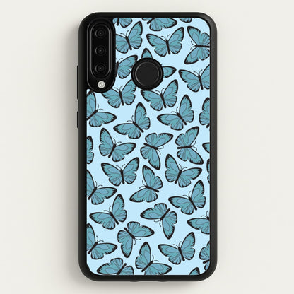 Blue Butterfly - Butterfly Patterns  - Butterfly Patterns Phone Case for Huawei P30 Lite
