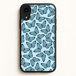 Blue Butterfly - Butterfly Patterns  - Butterfly Patterns Phone Case for iPhone XR