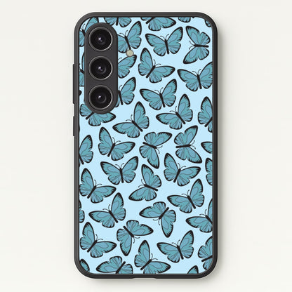 Blue Butterfly - Butterfly Patterns  - Butterfly Patterns Phone Case for Galaxy S25