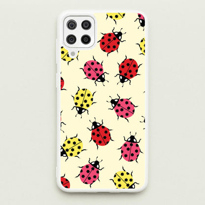 Ladybugs With Flower Spots Pattern  - Patterns Phone Case for Galaxy A12