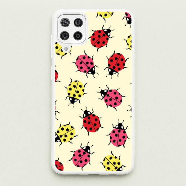 Ladybugs With Flower Spots Pattern  - Patterns Phone Case for Galaxy A12