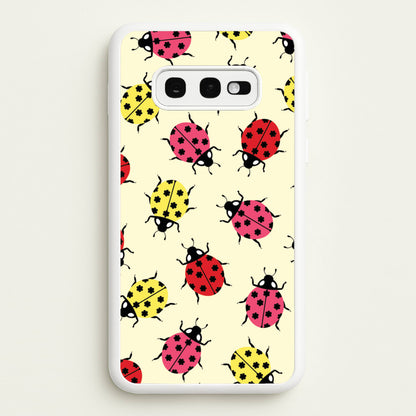 Ladybugs With Flower Spots Pattern  - Patterns Phone Case for Galaxy S10e