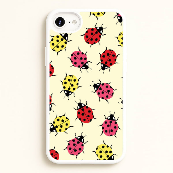 Ladybugs With Flower Spots Pattern  - Patterns Phone Case for iPhone 6 / 7 / 8 / SE