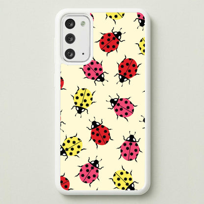 Ladybugs With Flower Spots Pattern  - Patterns Phone Case for Galaxy Note 20