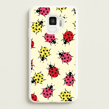 Ladybugs With Flower Spots Pattern  - Patterns Phone Case for Galaxy S9