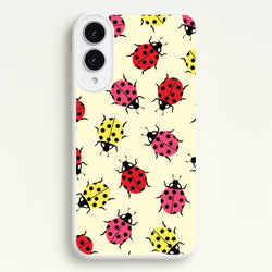 Ladybugs With Flower Spots Pattern  - Patterns Phone Case for Galaxy S25 Edge