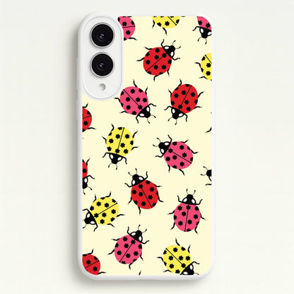 Ladybugs With Flower Spots Pattern  - Patterns Phone Case for Galaxy S25 Edge