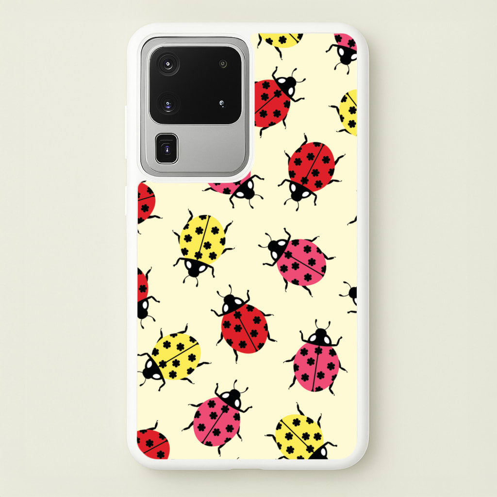 Ladybugs With Flower Spots Pattern  - Patterns Phone Case for Galaxy S20 Ultra