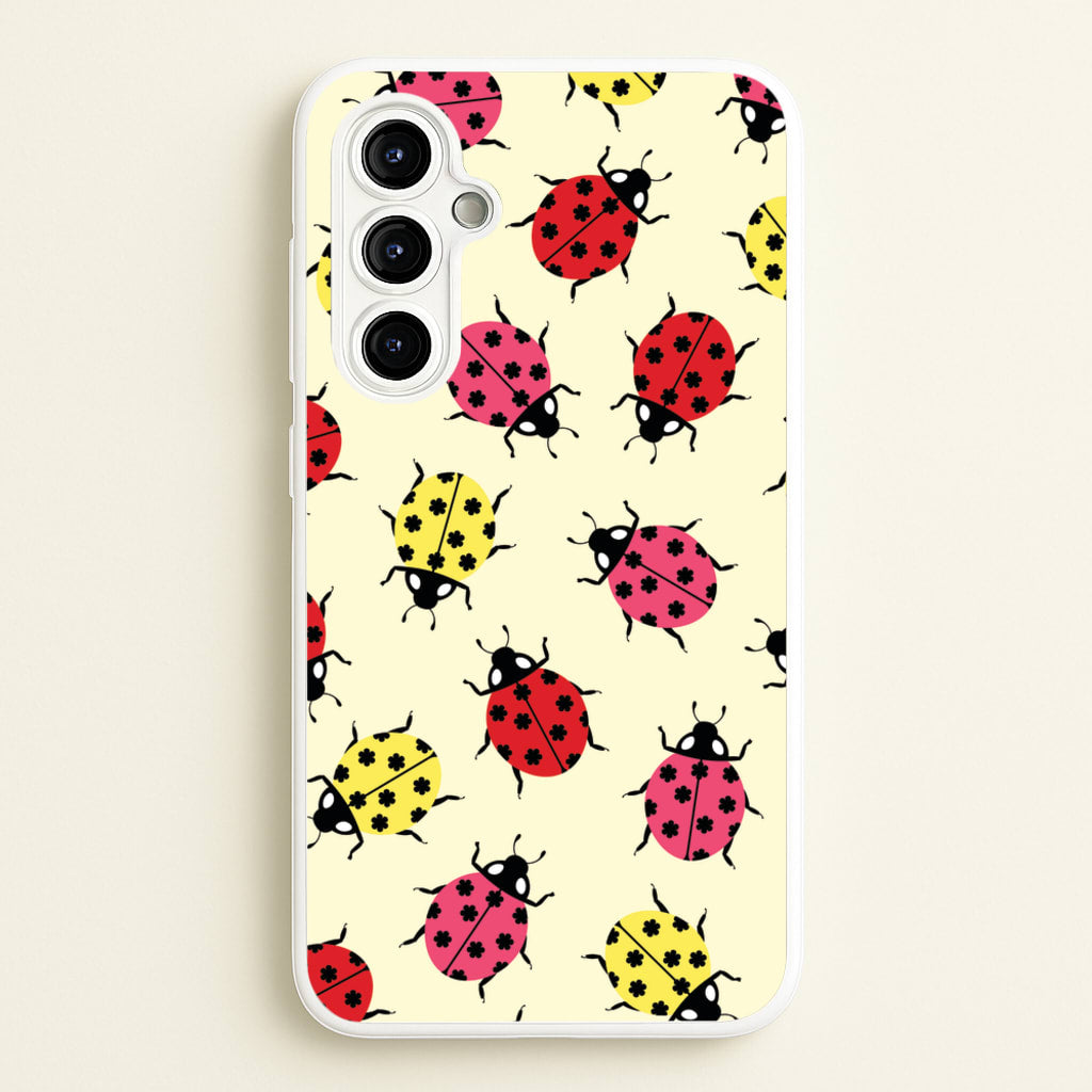 Ladybugs With Flower Spots Pattern  - Patterns Phone Case for Galaxy A54