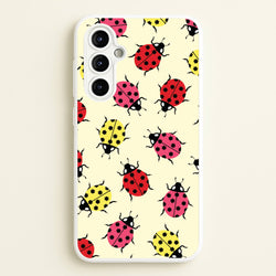 Ladybugs With Flower Spots Pattern  - Patterns Phone Case for Galaxy A54