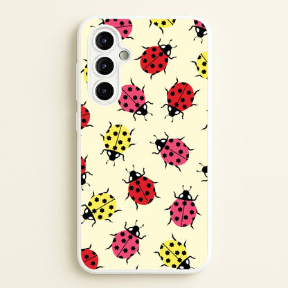 Ladybugs With Flower Spots Pattern  - Patterns Phone Case for Galaxy A54