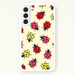 Ladybugs With Flower Spots Pattern  - Patterns Phone Case for Galaxy S21