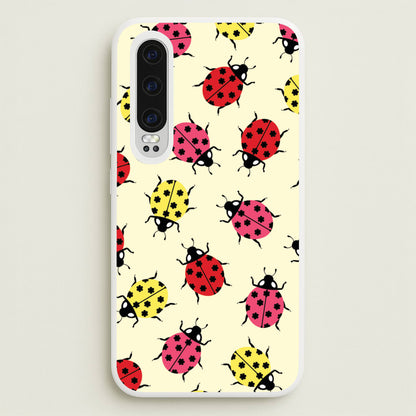 Ladybugs With Flower Spots Pattern  - Patterns Phone Case for Huawei P30