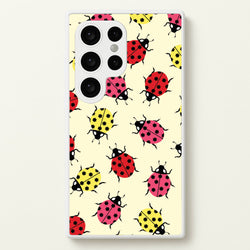 Ladybugs With Flower Spots Pattern  - Patterns Phone Case for Galaxy S24 Ultra