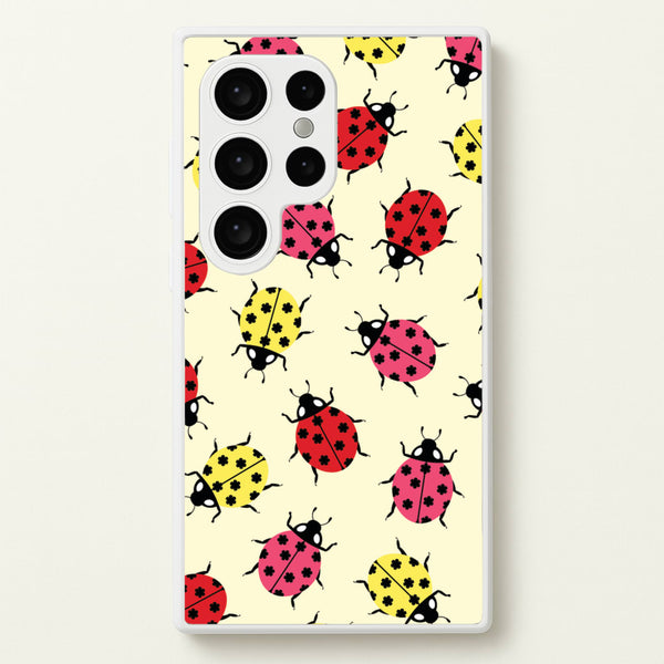 Ladybugs With Flower Spots Pattern  - Patterns Phone Case for Galaxy S24 Ultra