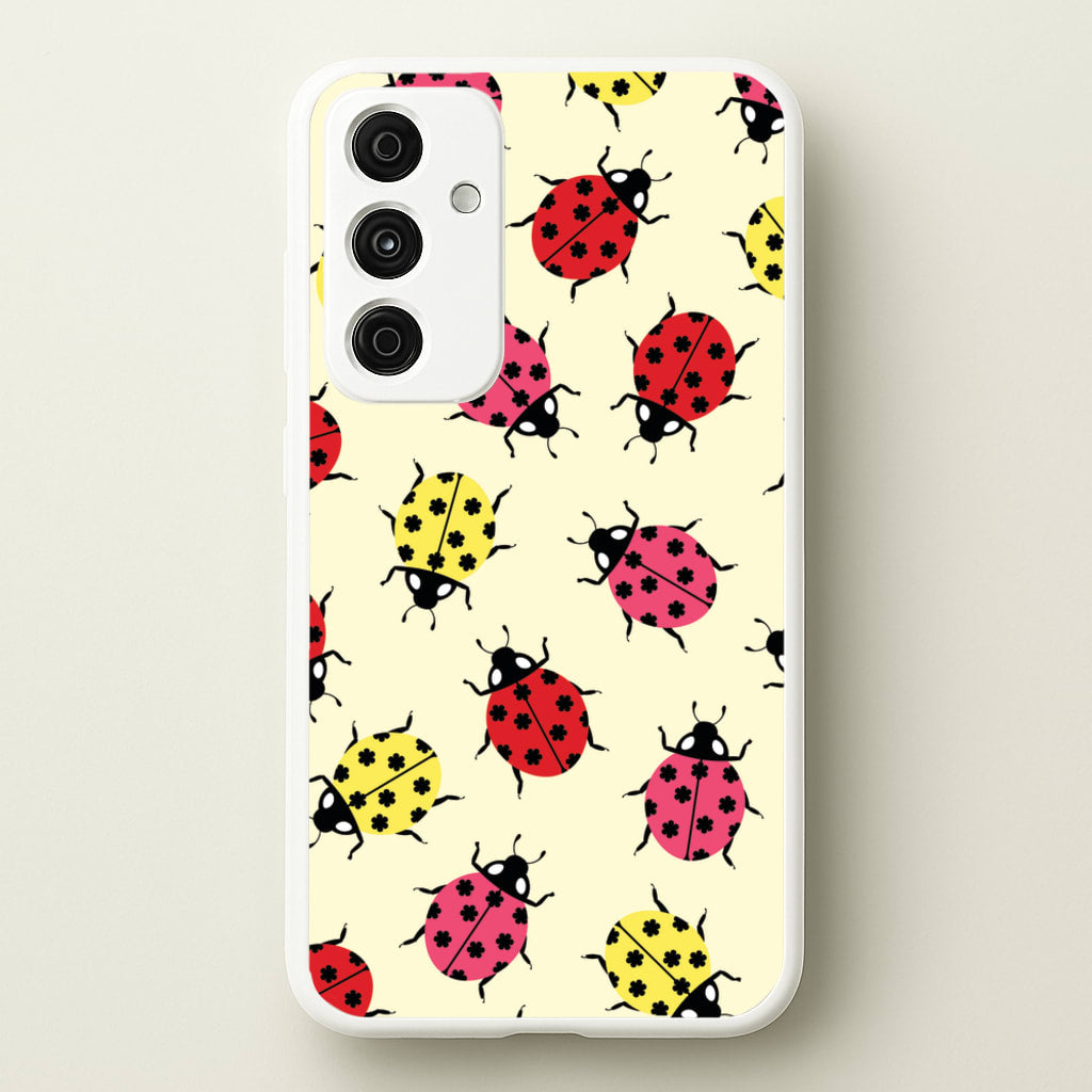 Ladybugs With Flower Spots Pattern  - Patterns Phone Case for Galaxy A35