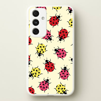 Ladybugs With Flower Spots Pattern  - Patterns Phone Case for Galaxy A35