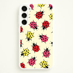 Ladybugs With Flower Spots Pattern  - Patterns Phone Case for Galaxy S23