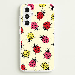 Ladybugs With Flower Spots Pattern  - Patterns Phone Case for Galaxy S23FE