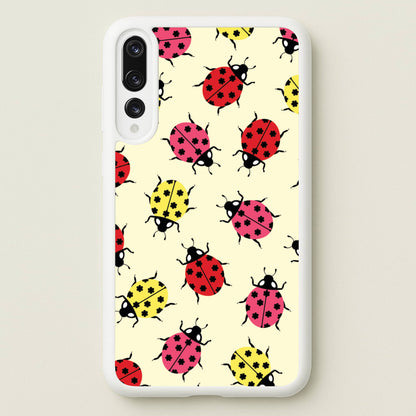 Ladybugs With Flower Spots Pattern  - Patterns Phone Case for Huawei P20 Pro