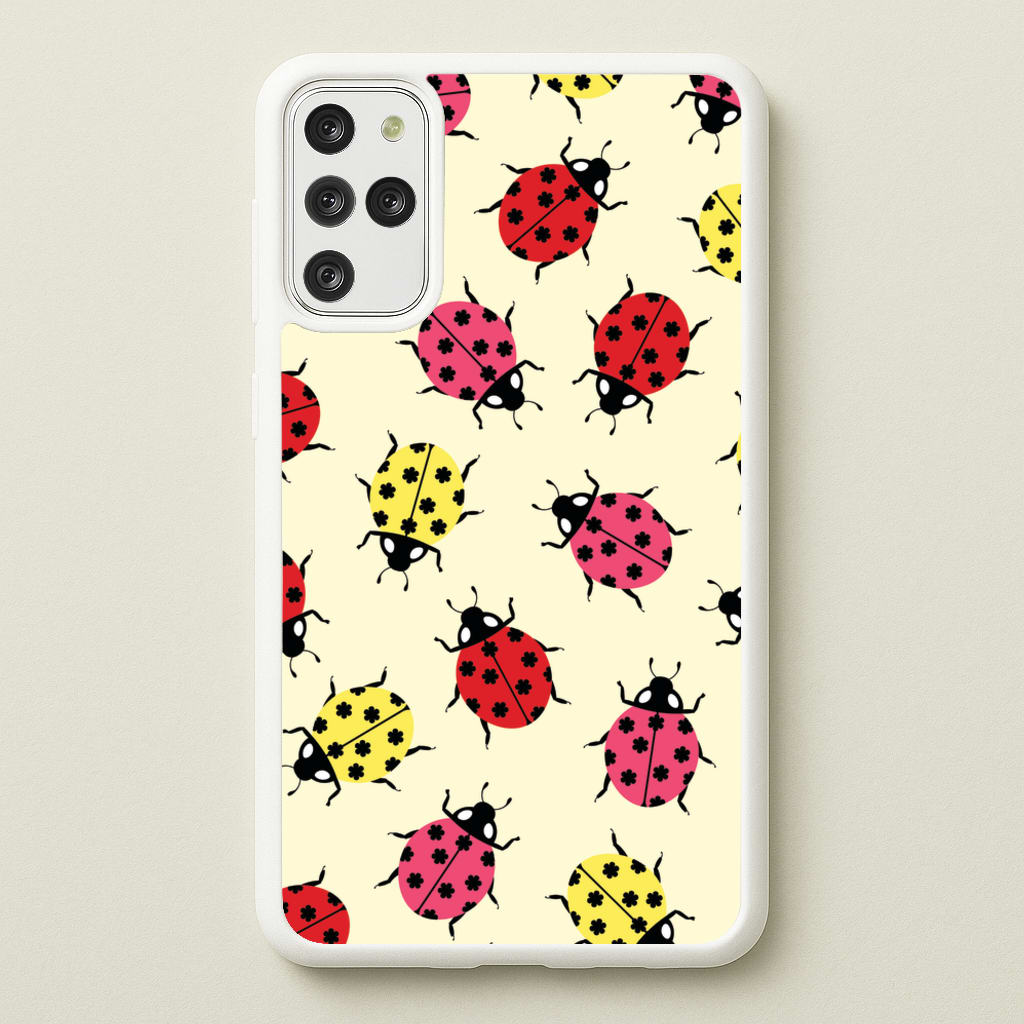 Ladybugs With Flower Spots Pattern  - Patterns Phone Case for Galaxy S20 Plus