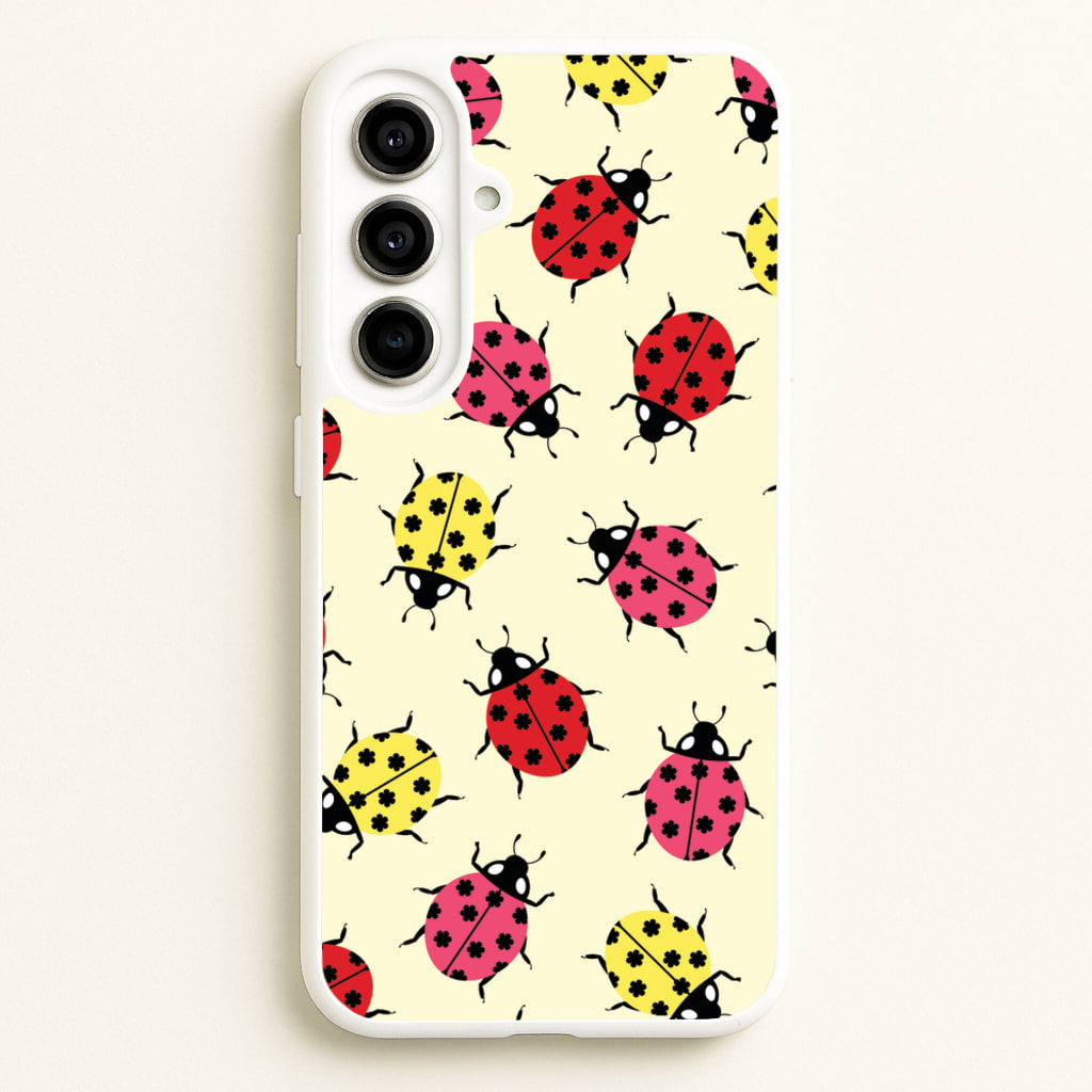 Ladybugs With Flower Spots Pattern  - Patterns Phone Case for Galaxy A56