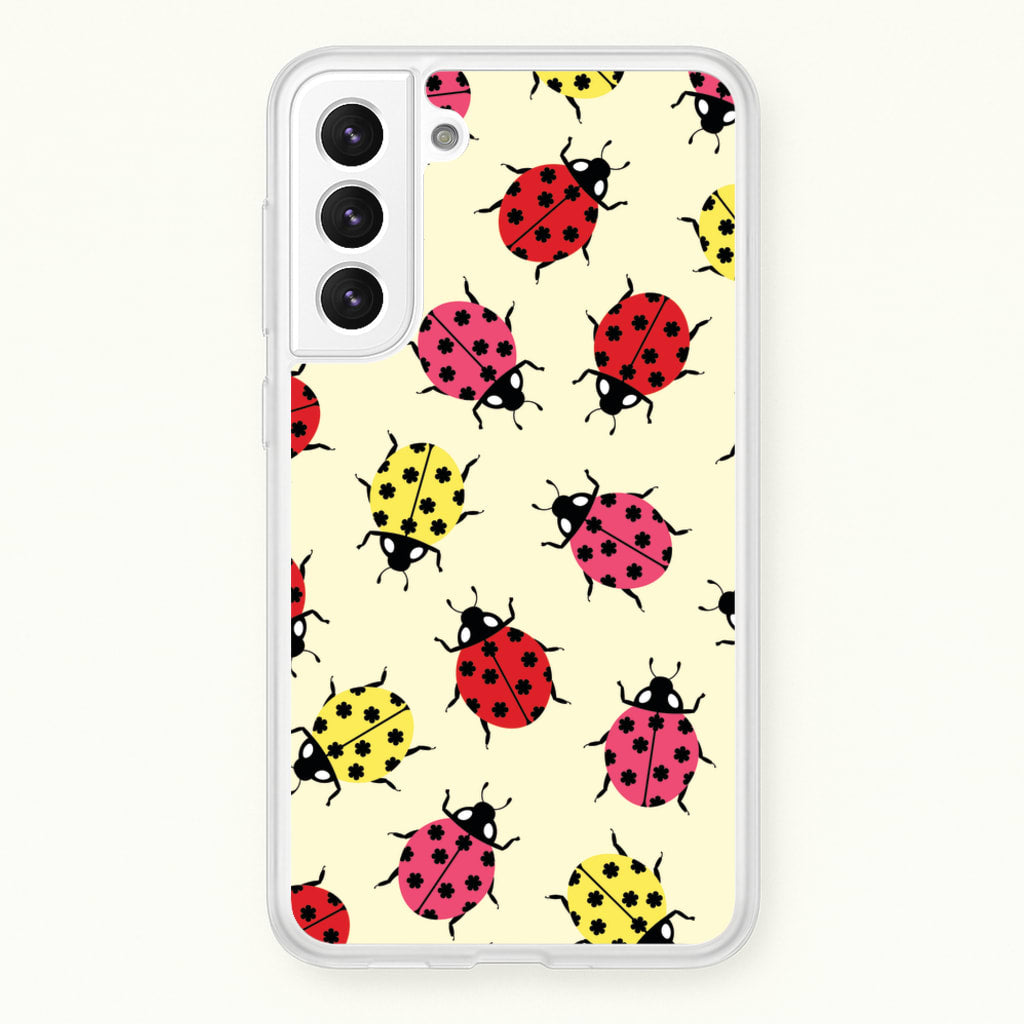 Ladybugs With Flower Spots Pattern  - Patterns Phone Case for Galaxy S22 Plus