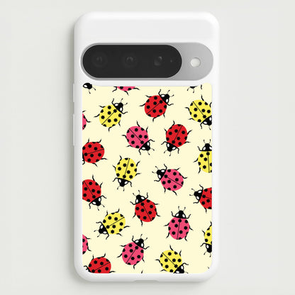 Ladybugs With Flower Spots Pattern Phone Case for Google Pixel 10 Pro XL