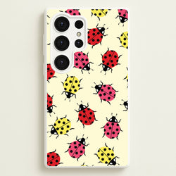Ladybugs With Flower Spots Pattern  - Patterns Phone Case for Galaxy S25 Ultra
