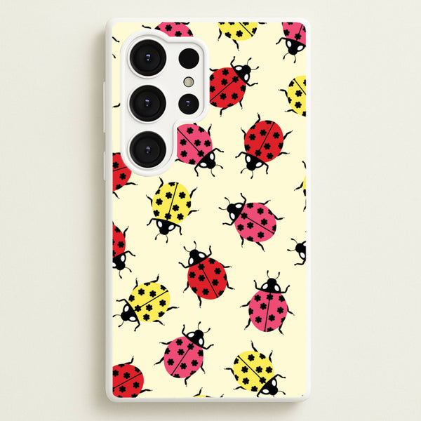 Ladybugs With Flower Spots Pattern  - Patterns Phone Case for Galaxy S25 Ultra
