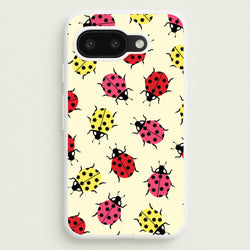 Ladybugs With Flower Spots Pattern  - Patterns Phone Case for Google Pixel 9a