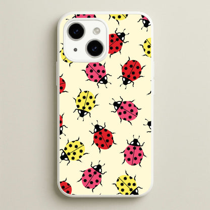 Ladybugs With Flower Spots Pattern  - Patterns Phone Case for iPhone 15 Plus