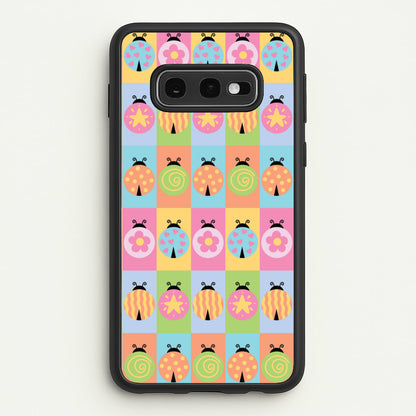 Cartoon Ladybugs Colourful Pattern  - Patterns Phone Case for Galaxy S10e