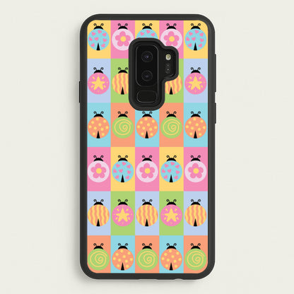 Cartoon Ladybugs Colourful Pattern  - Patterns Phone Case for Galaxy S9 Plus