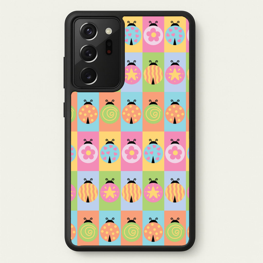Cartoon Ladybugs Colourful Pattern  - Patterns Phone Case for Galaxy Note 20 Ultra