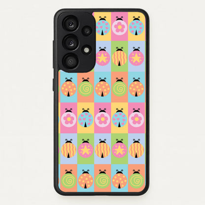 Cartoon Ladybugs Colourful Pattern  - Patterns Phone Case for Galaxy A33