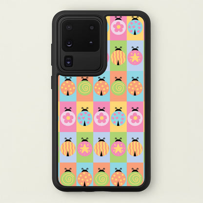 Cartoon Ladybugs Colourful Pattern  - Patterns Phone Case for Galaxy S20 Ultra