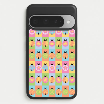Cartoon Ladybugs Colourful Pattern Phone Case for Google Pixel 10 Pro XL
