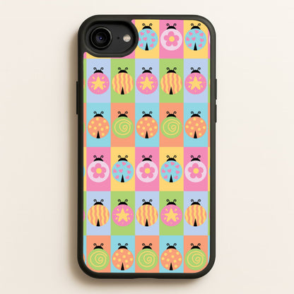 Cartoon Ladybugs Colourful Pattern  - Patterns Phone Case for iPhone 6 / 7 / 8 / SE