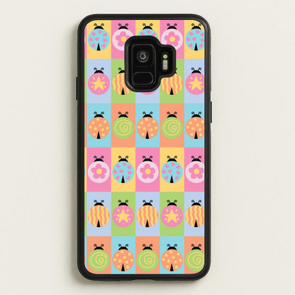 Cartoon Ladybugs Colourful Pattern  - Patterns Phone Case for Galaxy S9